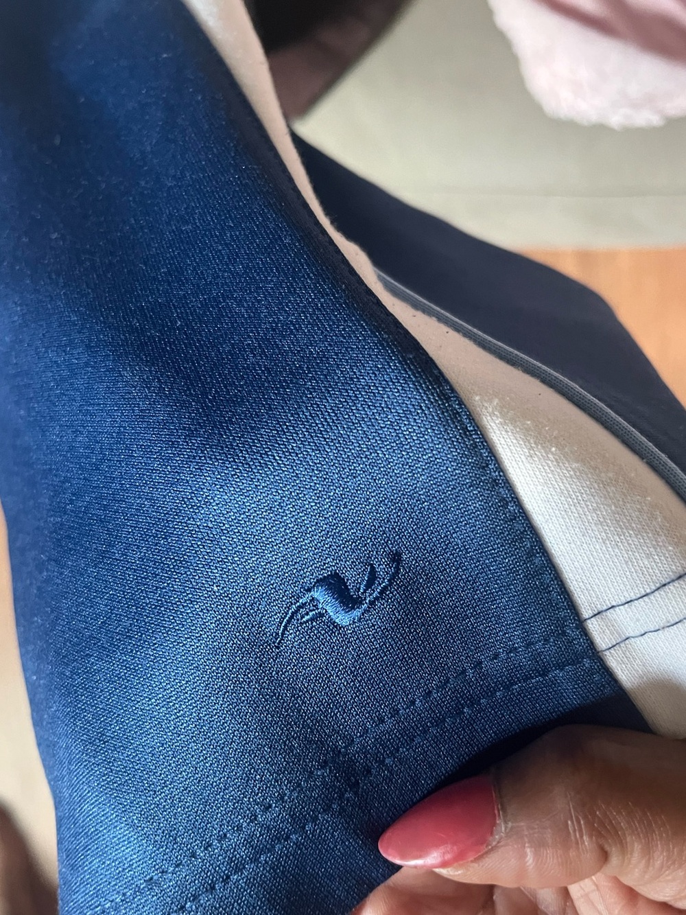 Athletic Works Navy Blue Sweatpants with White Side Panels - Picture 5 of 6
